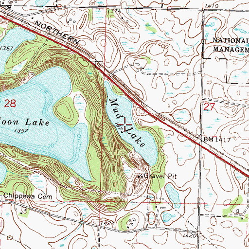 Topographic Map of Golden Pond, MN