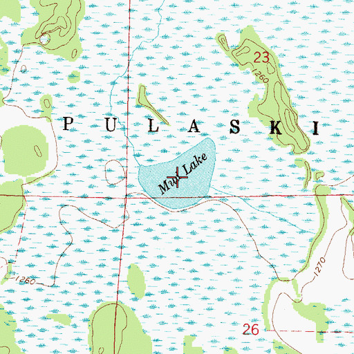 Topographic Map of Mud Lake, MN