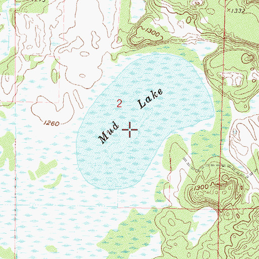 Topographic Map of Mud Lake, MN