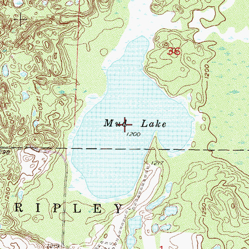 Topographic Map of Mud Lake, MN