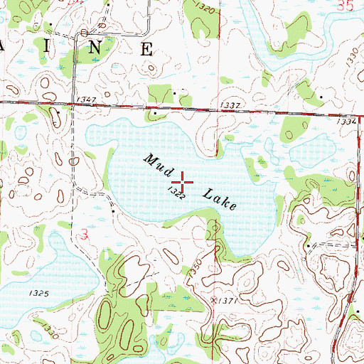 Topographic Map of Mud Lake, MN