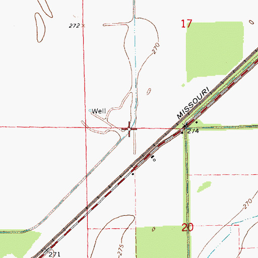 Topographic Map of Lateral Number 9, AR