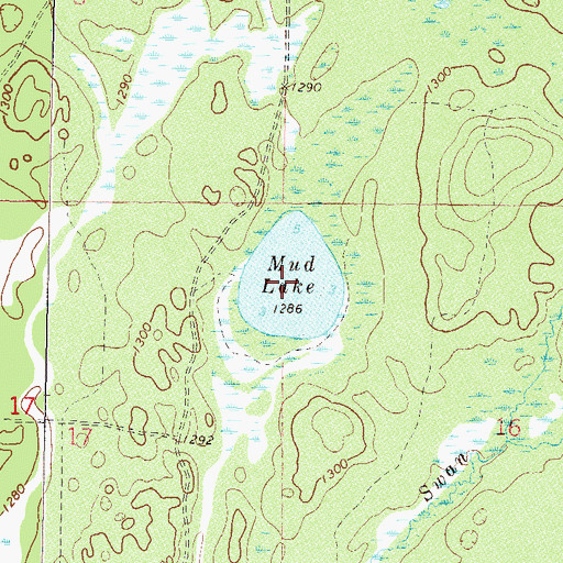 Topographic Map of Mud Lake, MN