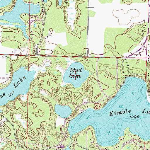 Topographic Map of Mud Lake, MN