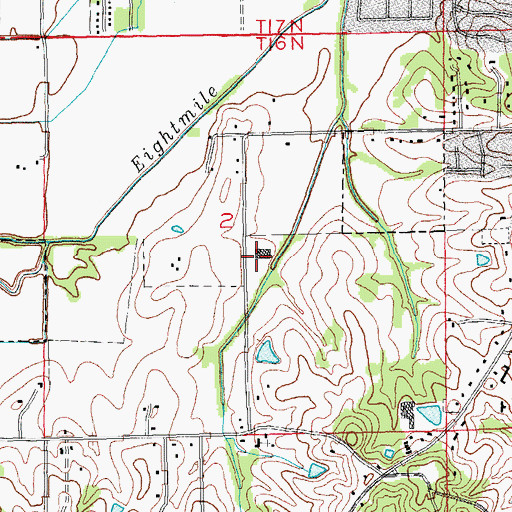 Topographic Map of Alexander Tennis Center, AR
