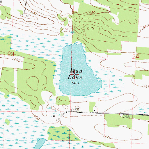 Topographic Map of Mud Lake, MN