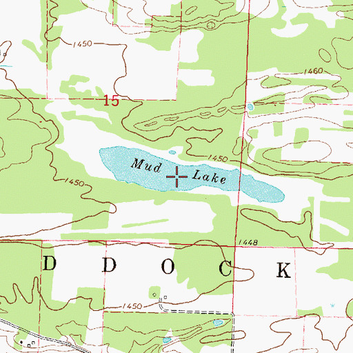 Topographic Map of Mud Lake, MN