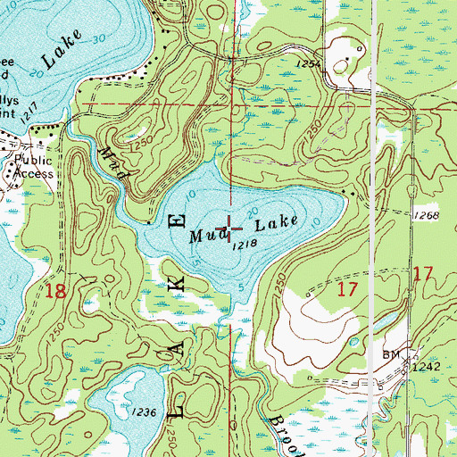 Topographic Map of Mud Lake, MN