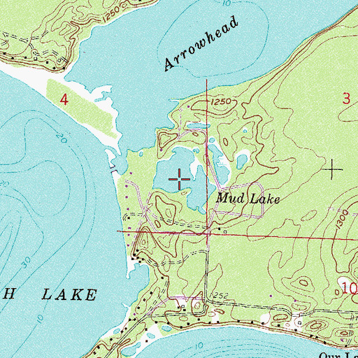 Topographic Map of Mud Lake, MN