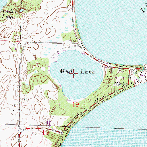 Topographic Map of Mud Lake, MN