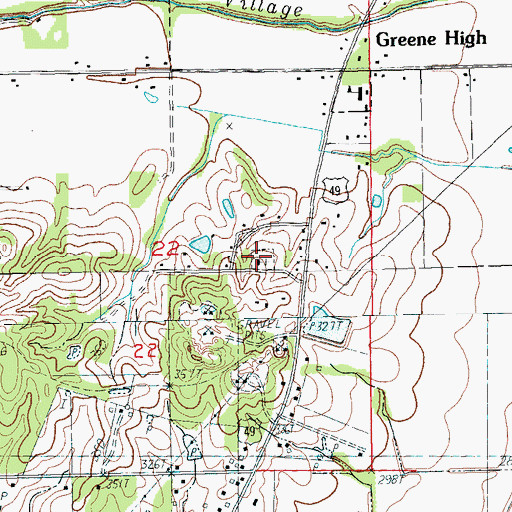 Topographic Map of Bethel Cemetery, AR