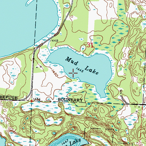 Topographic Map of Mud Lake, MN