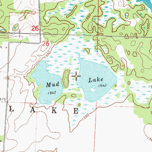 Topographic Map of Mud Lake, MN