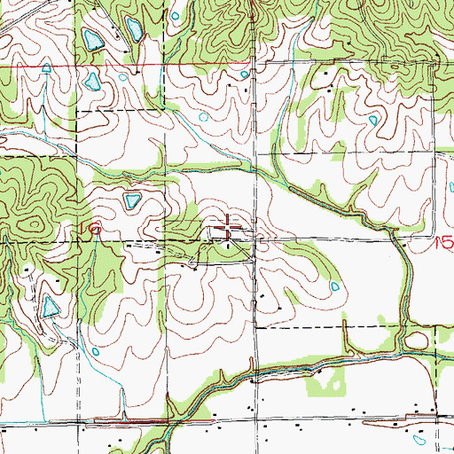 Topographic Map of Browns Chapel Cemetery, AR