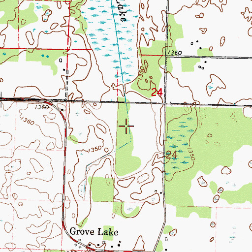 Topographic Map of Mud Lake, MN