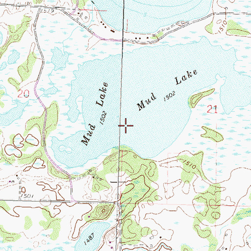 Topographic Map of Mud Lake, MN