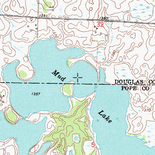 Topographic Map of Mud Lake, MN