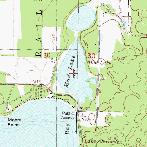 Topographic Map of Mud Lake, MN