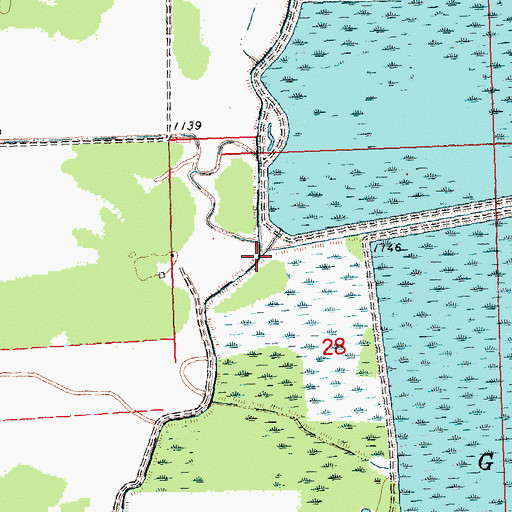 Topographic Map of Mud River, MN