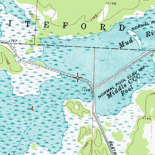 Topographic Map of Mud River Pool, MN