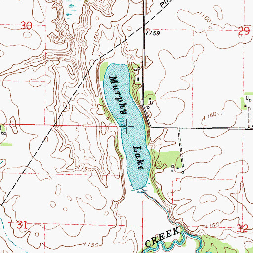 Topographic Map of Murphy Lake, MN