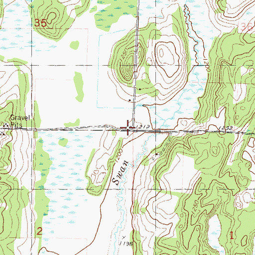 Topographic Map of Nazarene Church, MN