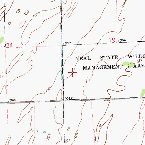 Topographic Map of Neal State Wildlife Management Area, MN