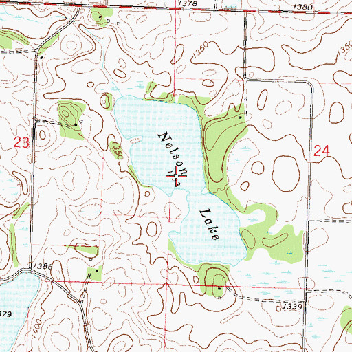 Topographic Map of Nelson Lake, MN