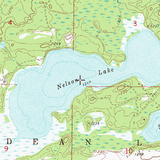Topographic Map of Nelson Lake, MN