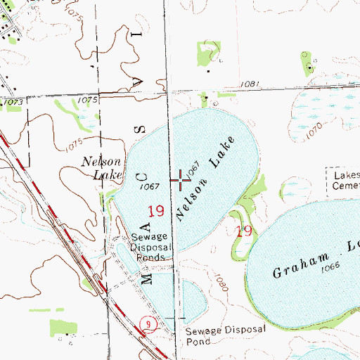 Topographic Map of Nelson Lake, MN