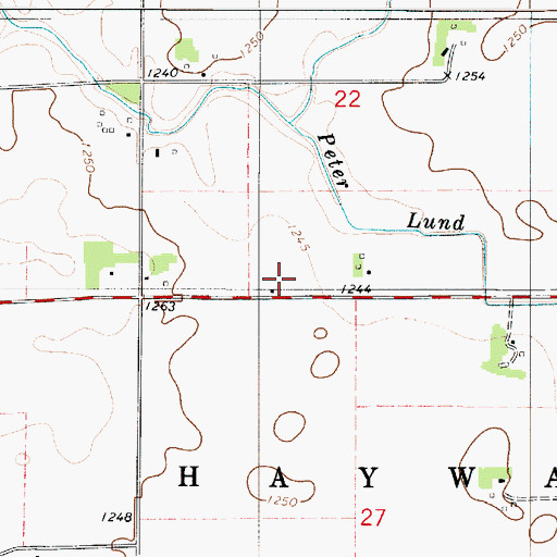 Topographic Map of Nelson School, MN