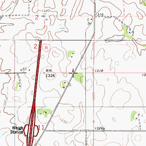 Topographic Map of Nelson School, MN