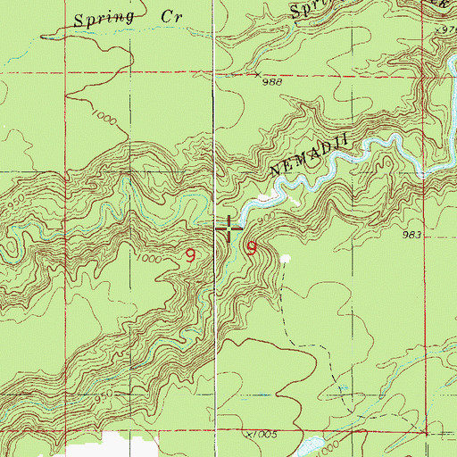 Topographic Map of Nemadji Creek, MN