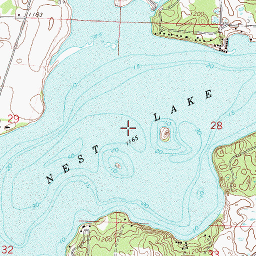 Topographic Map of Nest Lake, MN