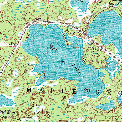 Topographic Map of Net Lake, MN