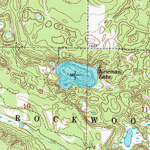 Topographic Map of Newman Lake, MN