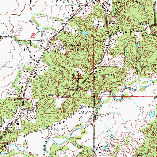 Topographic Map of Mount Zion Baptist Camp, AR