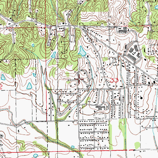Topographic Map of Paragould Childrens Home, AR