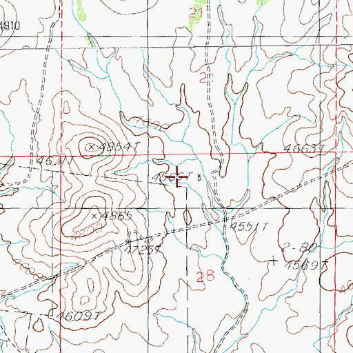 Topographic Map of Johnson Windmill, AZ