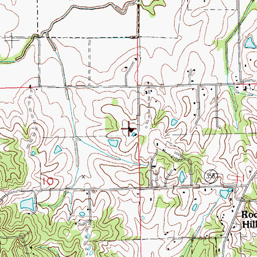 Topographic Map of Paragould Country Club, AR