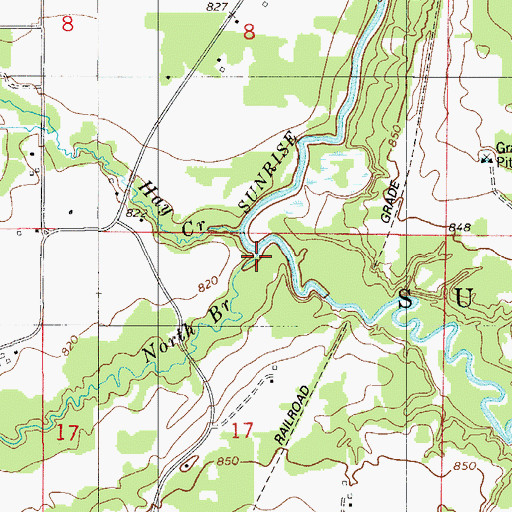 Topographic Map of North Branch Sunrise River, MN
