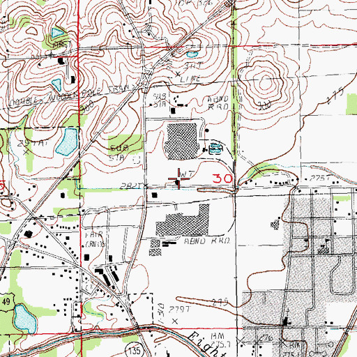 Topographic Map of Paragould Industrial Park, AR