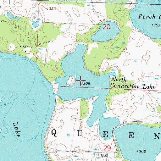 Topographic Map of North Connection Lake, MN