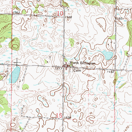 Topographic Map of North Effington Church, MN