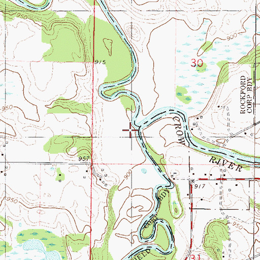 Topographic Map of North Fork Crow River, MN