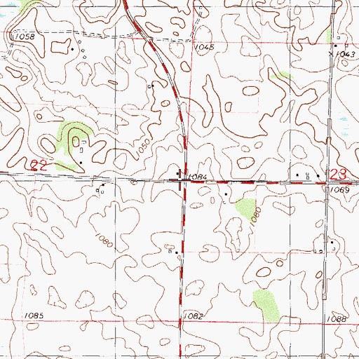 Topographic Map of North Grass Lake School, MN