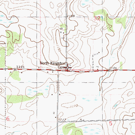 Topographic Map of North Kingston Cemetery, MN