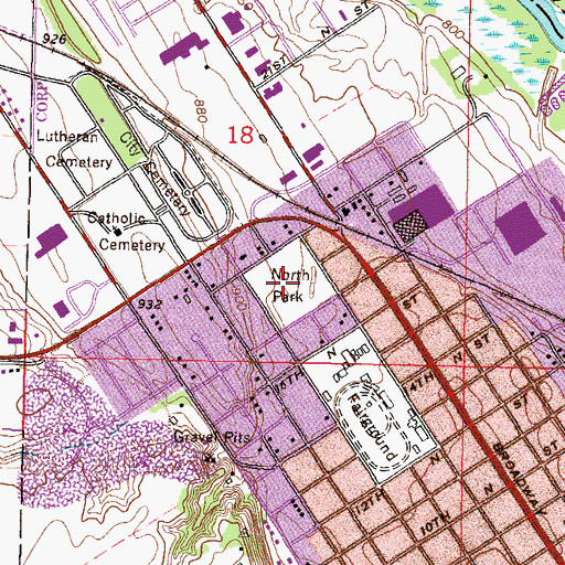 Topographic Map of North Park, MN