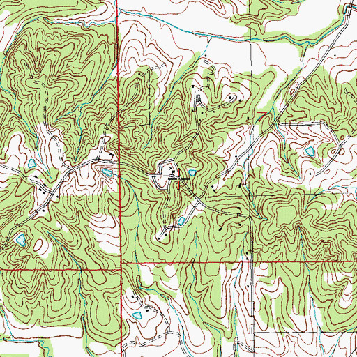 Topographic Map of Pine Knot, AR