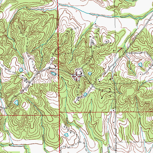 Topographic Map of Pine Knot Cemetery, AR